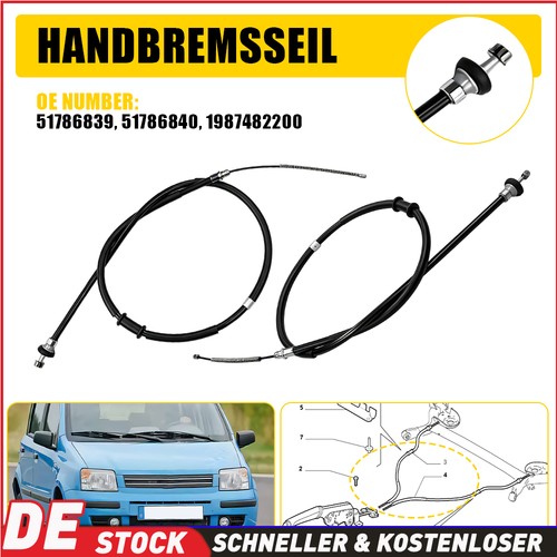 Handbremsseile seilzug für - 2x,