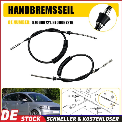 Handbremsseil hinten rechts - 2x,